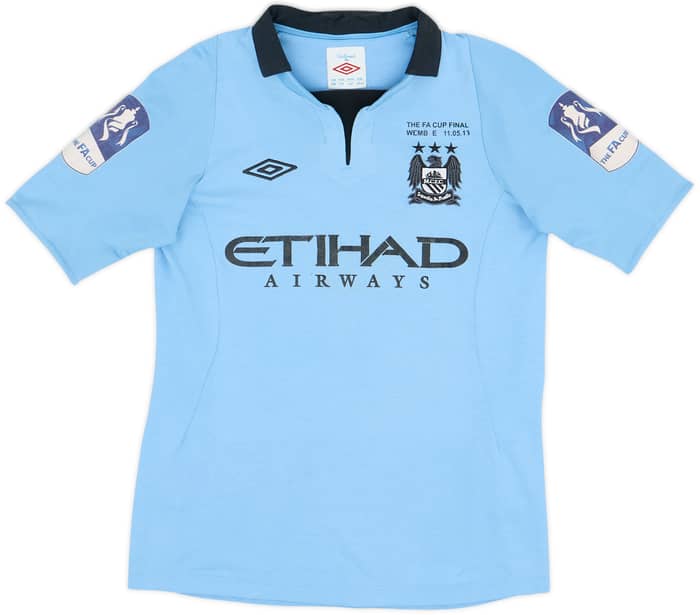 2012-13 Manchester City Home Shirt Kun Aguero #16 - 6/10 - (M.Boys)