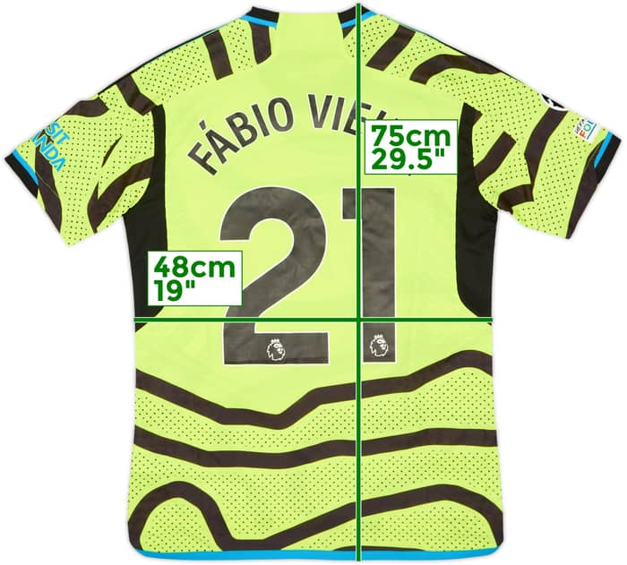 2023-24 Arsenal Authentic Away Shirt Fabio Vieira #21 (M)