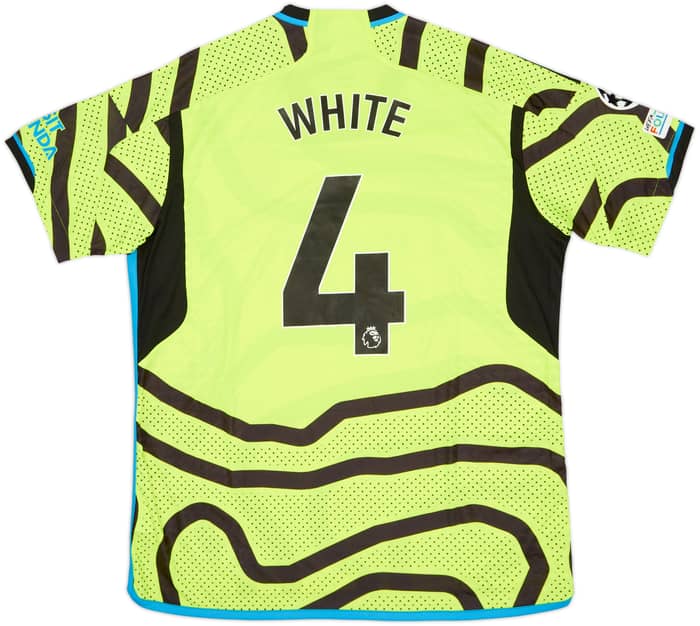 2023-24 Arsenal Authentic Away Shirt White #4 (XL)