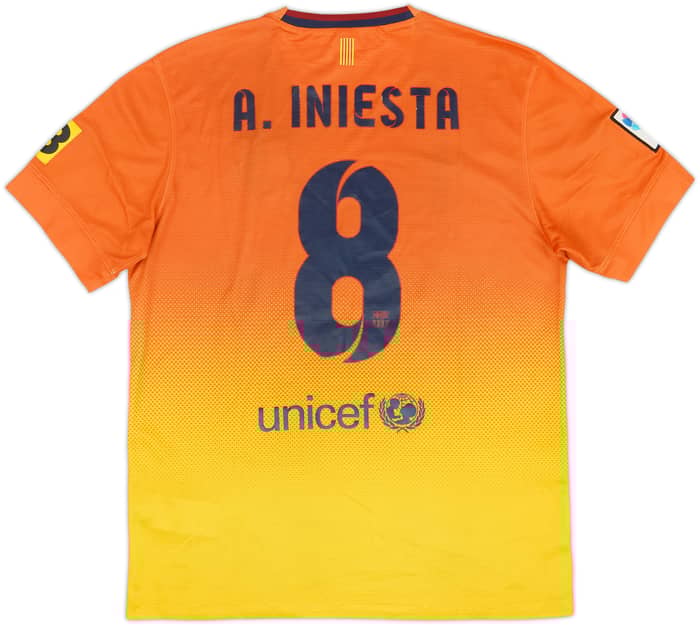 2012-13 Barcelona Away Shirt A.Iniesta #8 - 6/10 - (M)
