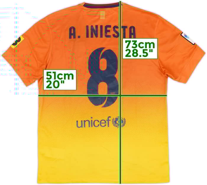 2012-13 Barcelona Away Shirt A.Iniesta #8 - 6/10 - (M)