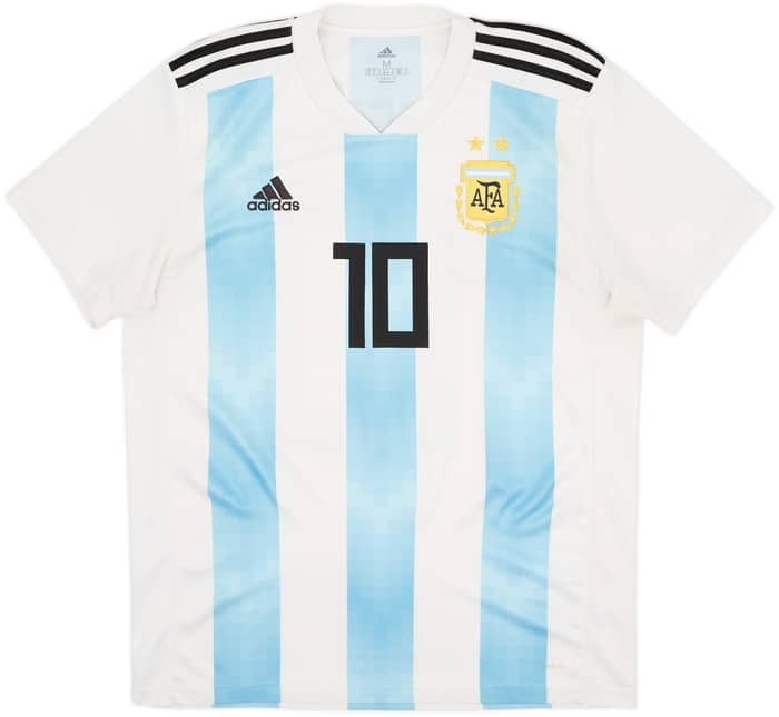 2018-19 Argentina Home Shirt Messi #10 - 7/10 - (M)