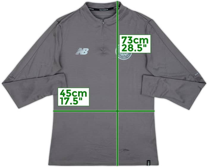 2018-19 Celtic New Balance 1/4 Zip Drill Top - 8/10 - (M)