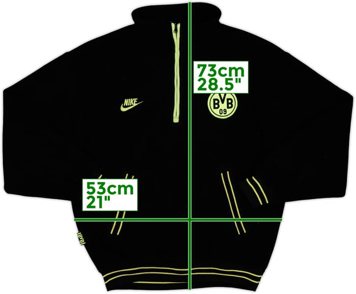 1996-97 Borussia Dortmund Nike 1/4 Zip Fleece Top - 8/10 - (S)