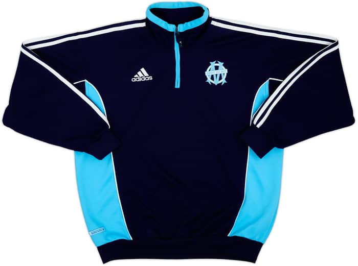 1999-00 Olympique Marseille adidas 1/4 Zip Drill Top - 7/10 - (M)