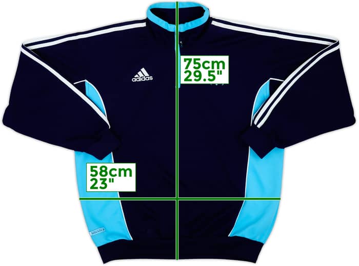 1999-00 Olympique Marseille adidas 1/4 Zip Drill Top - 7/10 - (M)