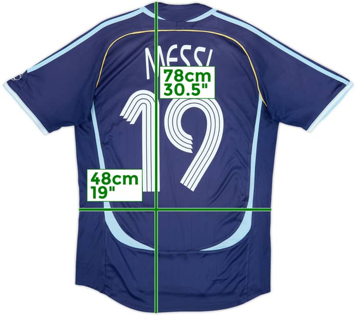 2006-07 Argentina Away Shirt Messi #19 - 7/10 - (M)