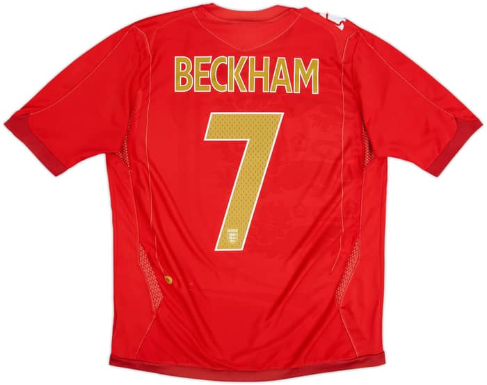 2006-08 England Away Shirt Beckham #7 - 5/10 - (M)