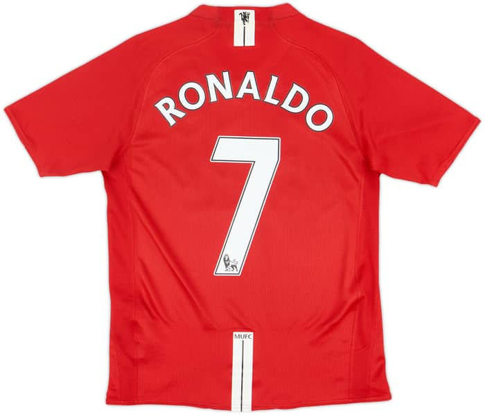 2007-09 Manchester United Home Shirt Ronaldo #7 - 6/10 - (XL.Boys)