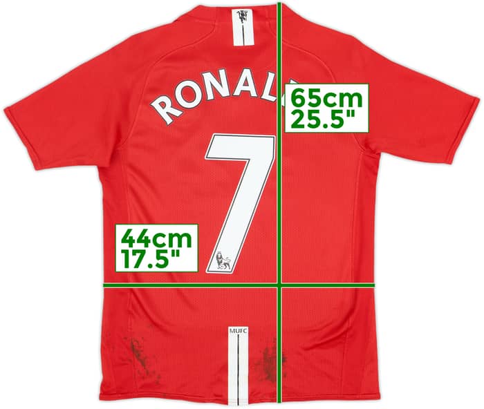 2007-09 Manchester United Home Shirt Ronaldo #7 - 5/10 - (XL.Boys)