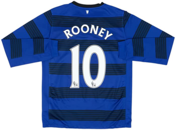 2011-13 Manchester United Away L/S Shirt Rooney #10 - 8/10 - (XL.Boys)