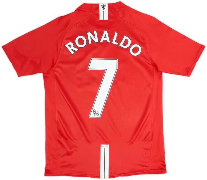2007-09 Manchester United Home Shirt Ronaldo #7 - 8/10 - (XL.Boys)