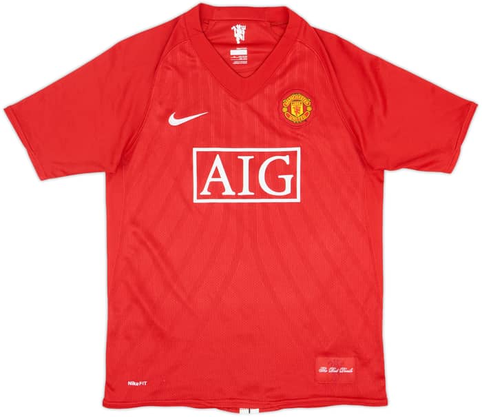 2007-09 Manchester United Home Shirt Ronaldo #7 - 8/10 - (XL.Boys)