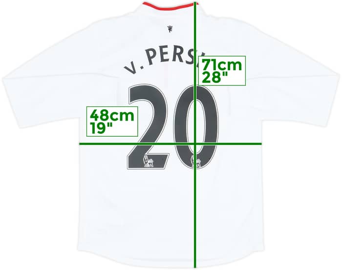 2012-14 Manchester United Away L/S Shirt v.Persie #20 - 10/10 - (XL.Boys)