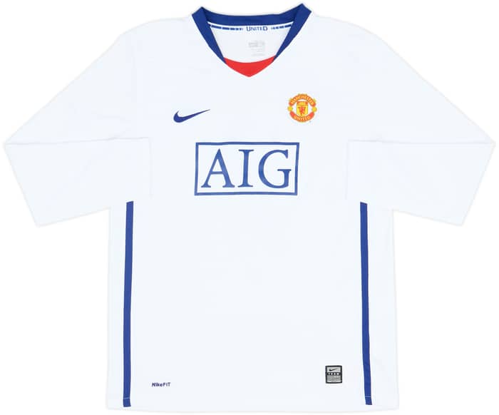 2008-10 Manchester United Away L/S Shirt Ronaldo #7 - 8/10 - (XL.Boys)