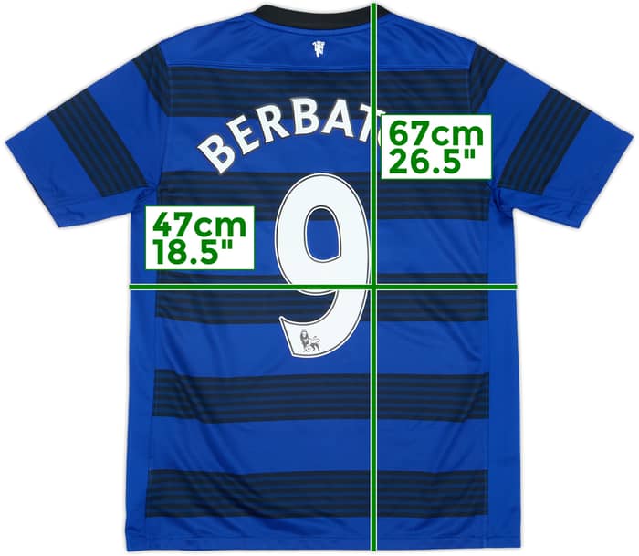 2011-13 Manchester United Away Shirt Berbatov #9 - 8/10 - (XL.Boys)