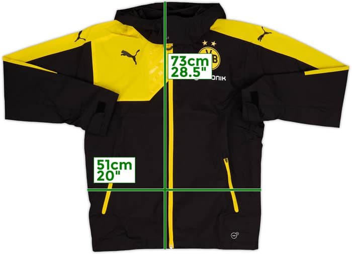 2015-16 Borussia Dortmund Puma Hooded Rain Jacket (S)