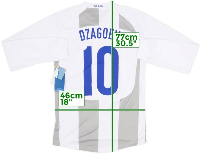 Camiseta de visitante europea de manga larga del CSKA Moscow 2011-12 Dzagoev #10 (S)
