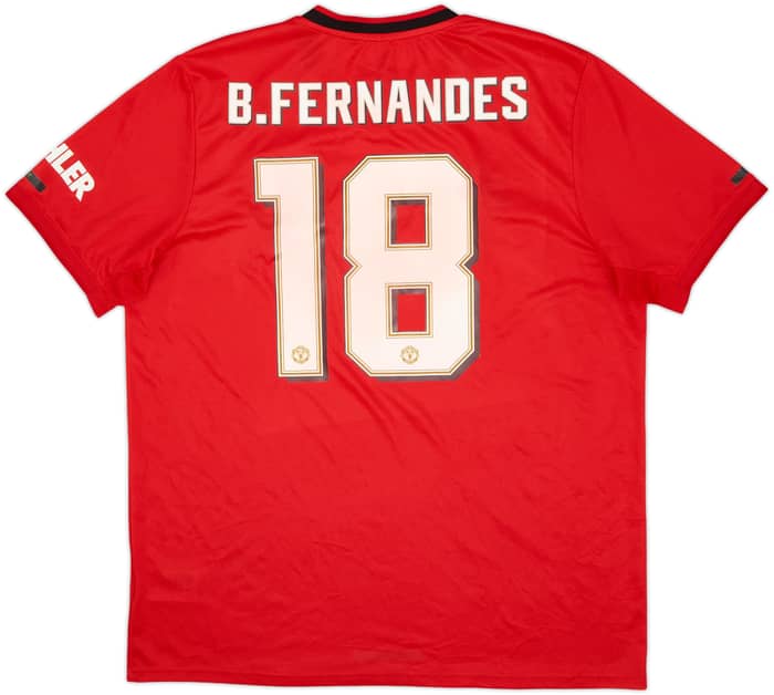 2019-20 Manchester United Home Shirt B.Fernandes #18 - 5/10 - (XL)