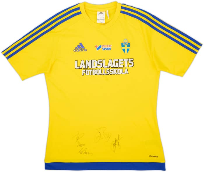2016-17 Sweden adidas Signed 'Landslagets Fotbollsskola' Training Shirt - 9/10 - (S)