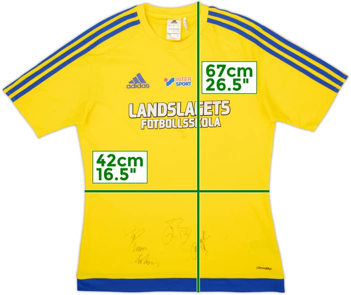 2016-17 Sweden adidas Signed 'Landslagets Fotbollsskola' Training Shirt - 9/10 - (S)