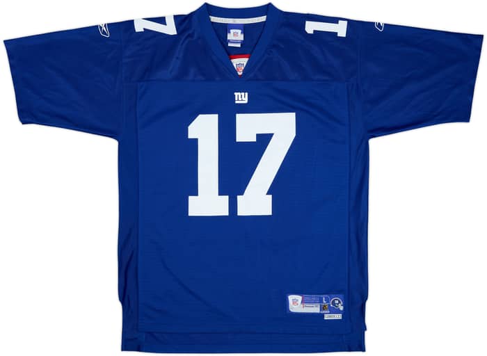 2005-06 New York Giants Burress #17 Reebok Premier Home Jersey - 8/10 - (L)