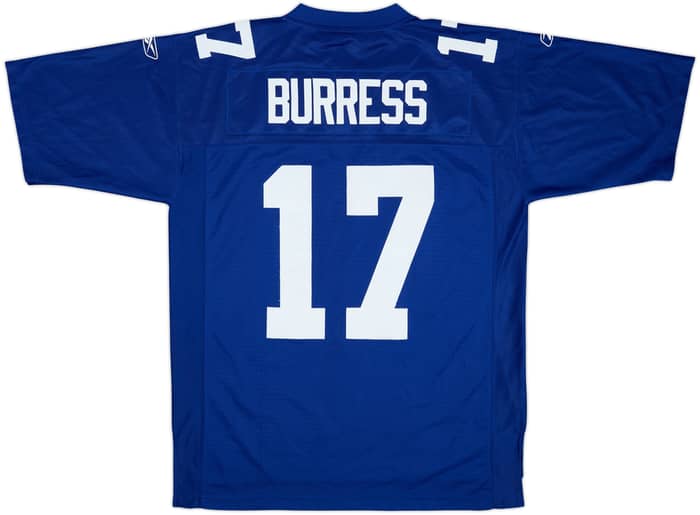 2005-06 New York Giants Burress #17 Reebok Premier Home Jersey - 8/10 - (L)
