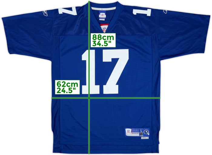 2005-06 New York Giants Burress #17 Reebok Premier Home Jersey - 8/10 - (L)