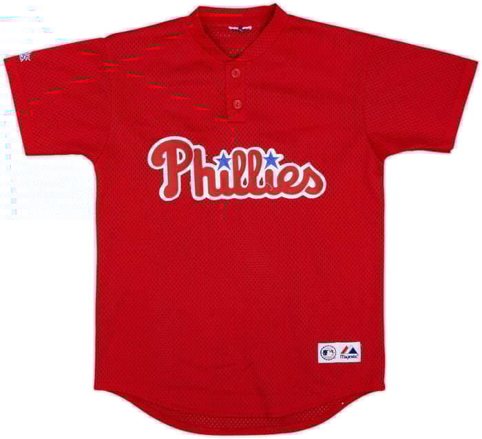 2000s Philadelphia Phillies Majestic Batting Practice Jersey - 7/10 - (L.Boys)
