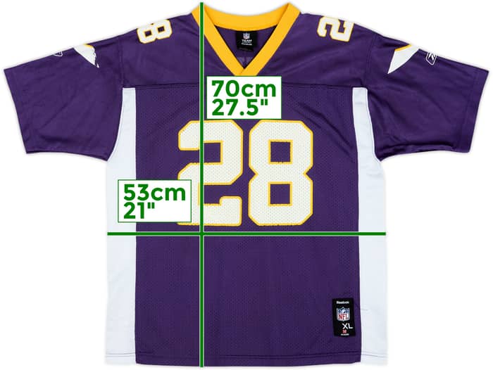 2008-11 Minnesota Vikings Peterson #28 Reebok Replica Home Jersey - 6/10 - (XL.Boys)