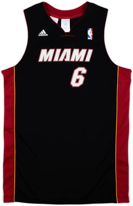 2012-14 Miami Heat James #6 adidas Replica Away Jersey - 9/10 - (XL.Boys)
