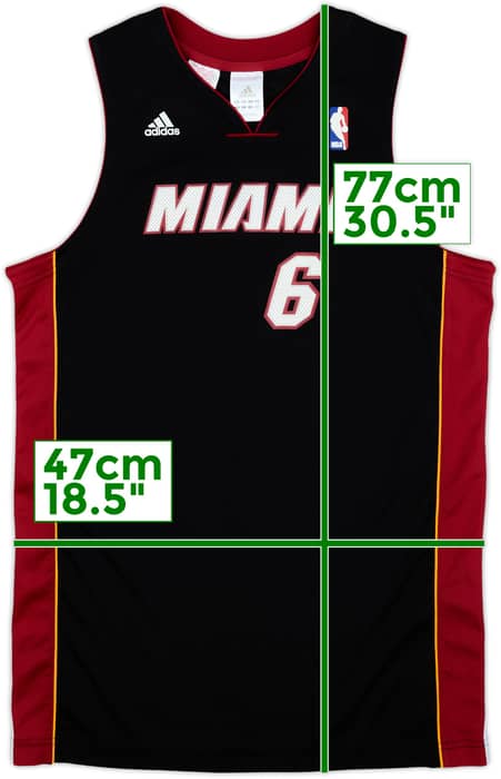 2012-14 Miami Heat James #6 adidas Replica Away Jersey - 9/10 - (XL.Boys)