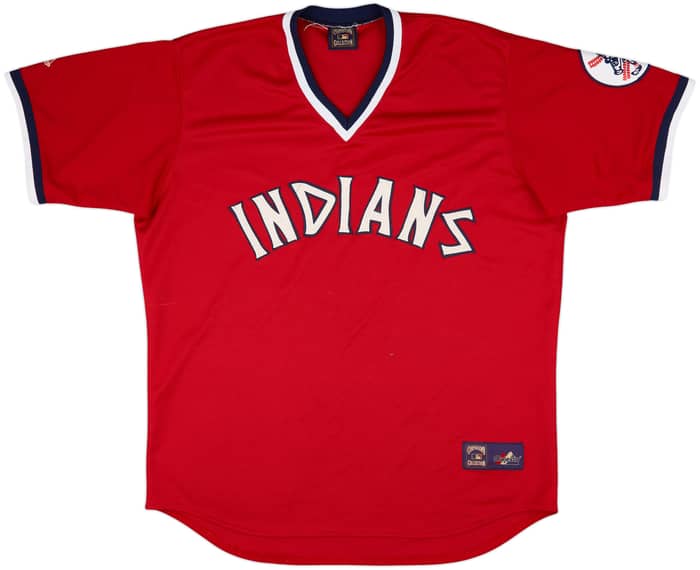1974 Cleveland Indians Majestic Cooperstown Collection Away Jersey - 6/10 - (XXL)