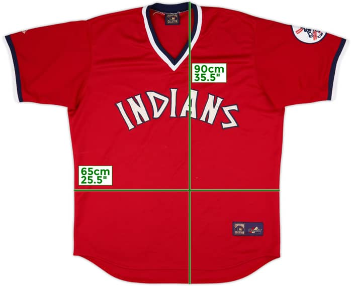 1974 Cleveland Indians Majestic Cooperstown Collection Away Jersey - 6/10 - (XXL)
