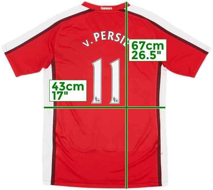 2008-10 Arsenal Home Shirt v.Persie #11 - 8/10 - (L.Boys)