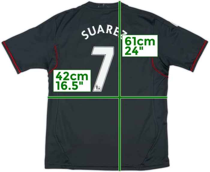 2011-12 Liverpool Away Shirt Suarez #7 - 7/10 - (M.Boys)
