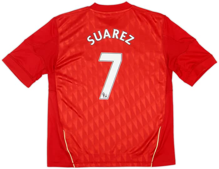 2010-12 Liverpool Home Shirt Suarez #7 - 7/10 - (S.Boys)