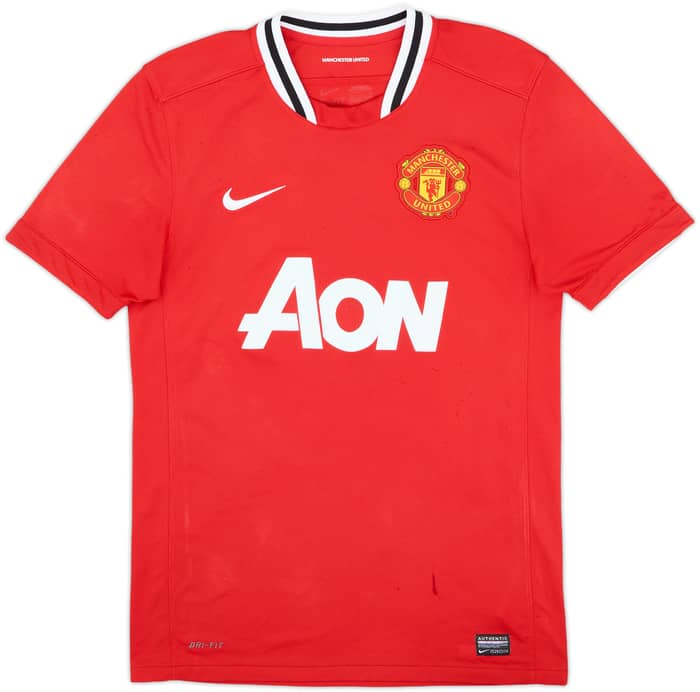 2011-12 Manchester United Home Shirt Evra #3 - 6/10 - (M)