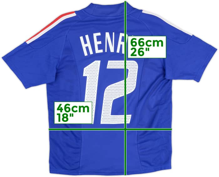 2002-04 France Home Shirt Henry #12 - 8/10 - (Y)