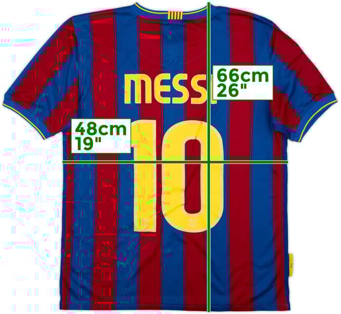 2009-10 Barcelona Home Shirt Messi #10 - 8/10 - (XL.Boys)