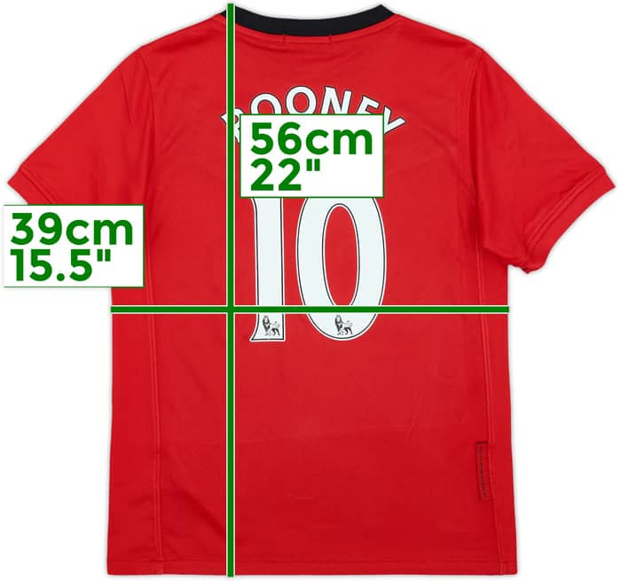 2009-10 Manchester United Home Shirt Rooney #10 - 10/10 - (S.Boys)