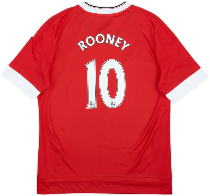 2015-16 Manchester United Home Shirt Rooney #10 - 8/10 - (L.Boys)