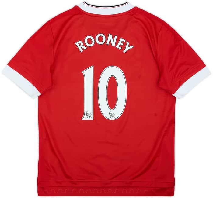 2015-16 Manchester United Home Shirt Rooney #10 - 8/10 - (M.Boys)