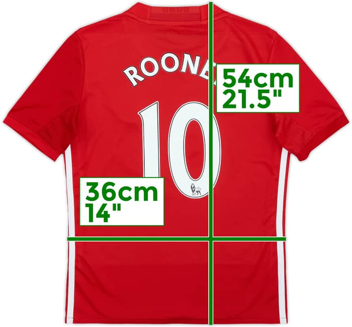 2016-17 Manchester United Home Shirt Rooney #10 - 6/10 - (S.Boys)