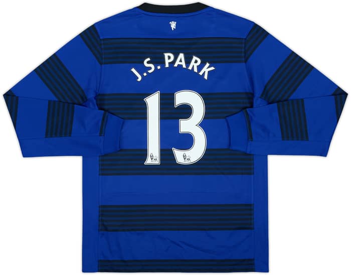 2011-13 Manchester United Away L/S Shirt J.S.Park #13 - 10/10 - (M.Boys)