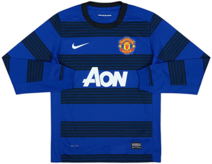 2011-13 Manchester United Away L/S Shirt J.S.Park #13 - 10/10 - (M.Boys)