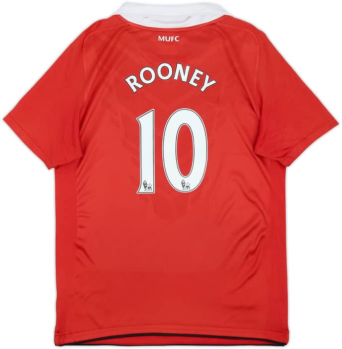 2010-11 Manchester United Home Shirt Rooney #10 - 8/10 - (L.Boys)