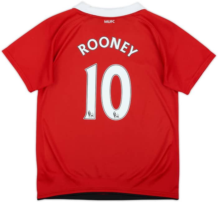 2010-11 Manchester United Home Shirt Rooney #10 - 10/10 - (7-8 Years)