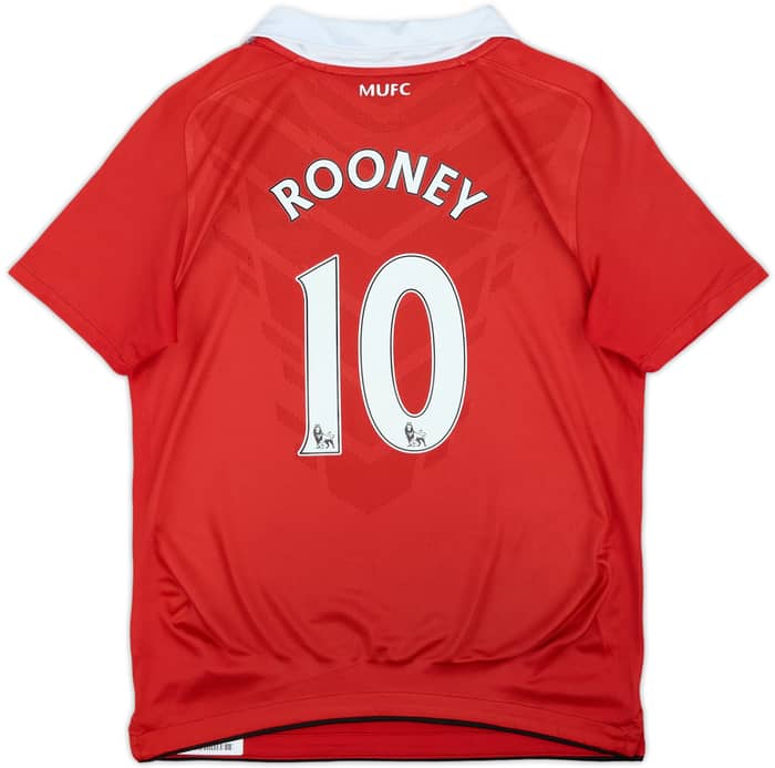 2010-11 Manchester United Home Shirt Rooney #10 - 7/10 - (M.Boys)