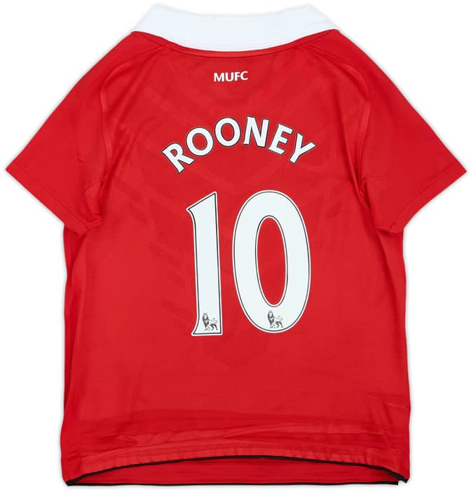 2010-11 Manchester United Home Shirt Rooney #10 (6-8 Years)